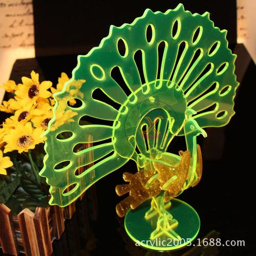 亞克力可愛孔雀玩具工藝品 廠家低價(jià)銷售家庭有機(jī)玻璃品